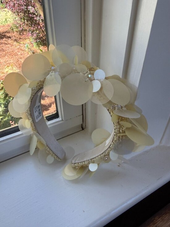 NWT $ 58 Anthropologie Embellished LLANI IRIDESCENT PAILLETTE HEADBAND